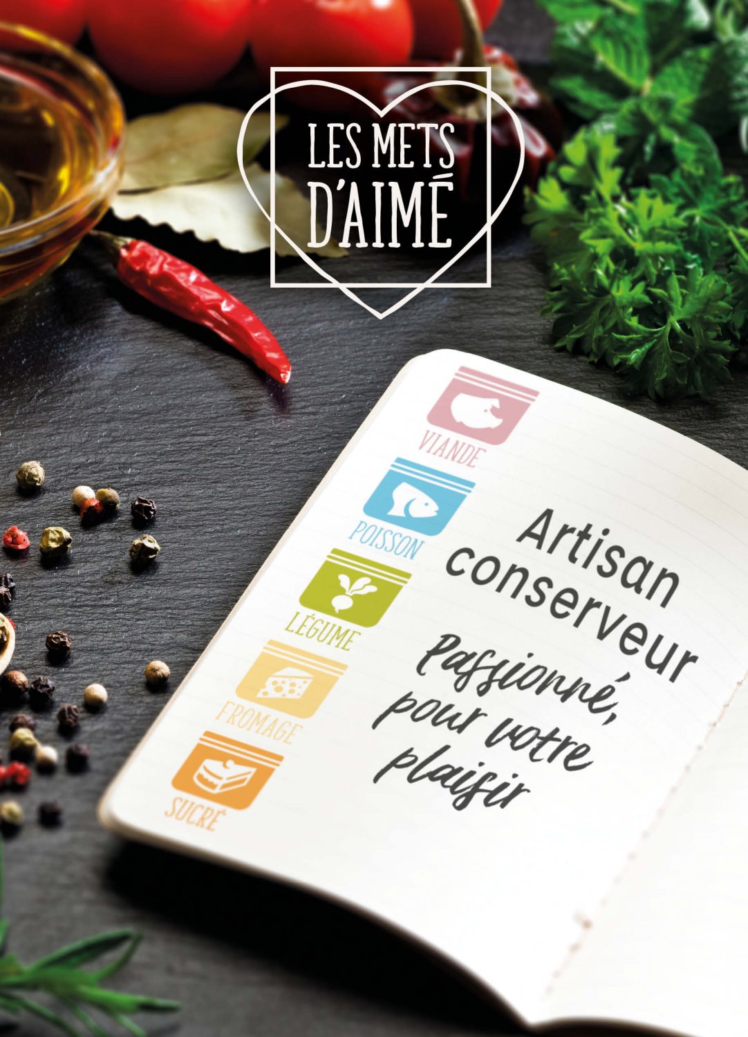 Annonceur : CFP Gastronomie • Agence Blue Com<br>Chemise de présentation de la gamme